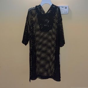Black Mesh Cover Up